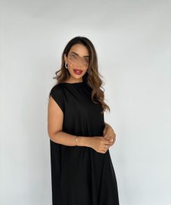 دار امتنان - فستان عباية بلاك بيري بتصميم مستقيم وراقي- 3114