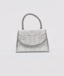 Alternative view of أوبرا فاشن - شنطة سهرة مرصعة بفصوص ولول لون فضي