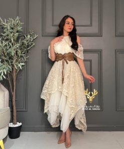 روز المها - فستان عيد دانتيل فخم