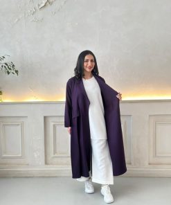 Alternative view of مارينا للعبايات - عباية السفر قصير لون موف