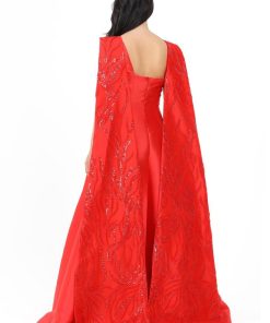 Alternative view of تريجر آيلاند - فستان سهرة نفاش طويل قماش ميكادو