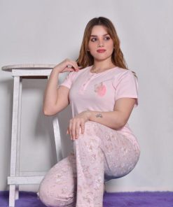 فاميلي كوتون - بيجامة نسائي صيفي - مزينة بالأزهار