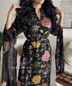 ورزان - جلابية راقية بتطريز وأكمام طويلة