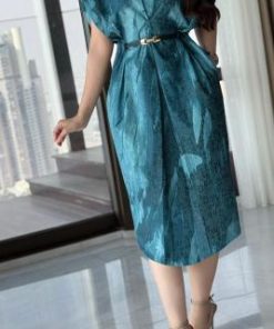 أوبرا فاشن - فستان ميدي مشجر مع حزام