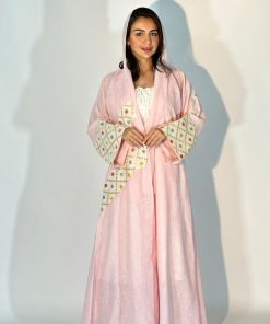 مارينا للعبايات - عباية دلال لون وردي فاتح