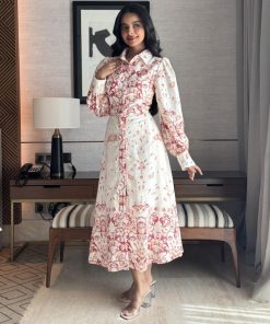 Alternative view of تريجر آيلاند - فستان ميدي بيج بتشجيره احمر