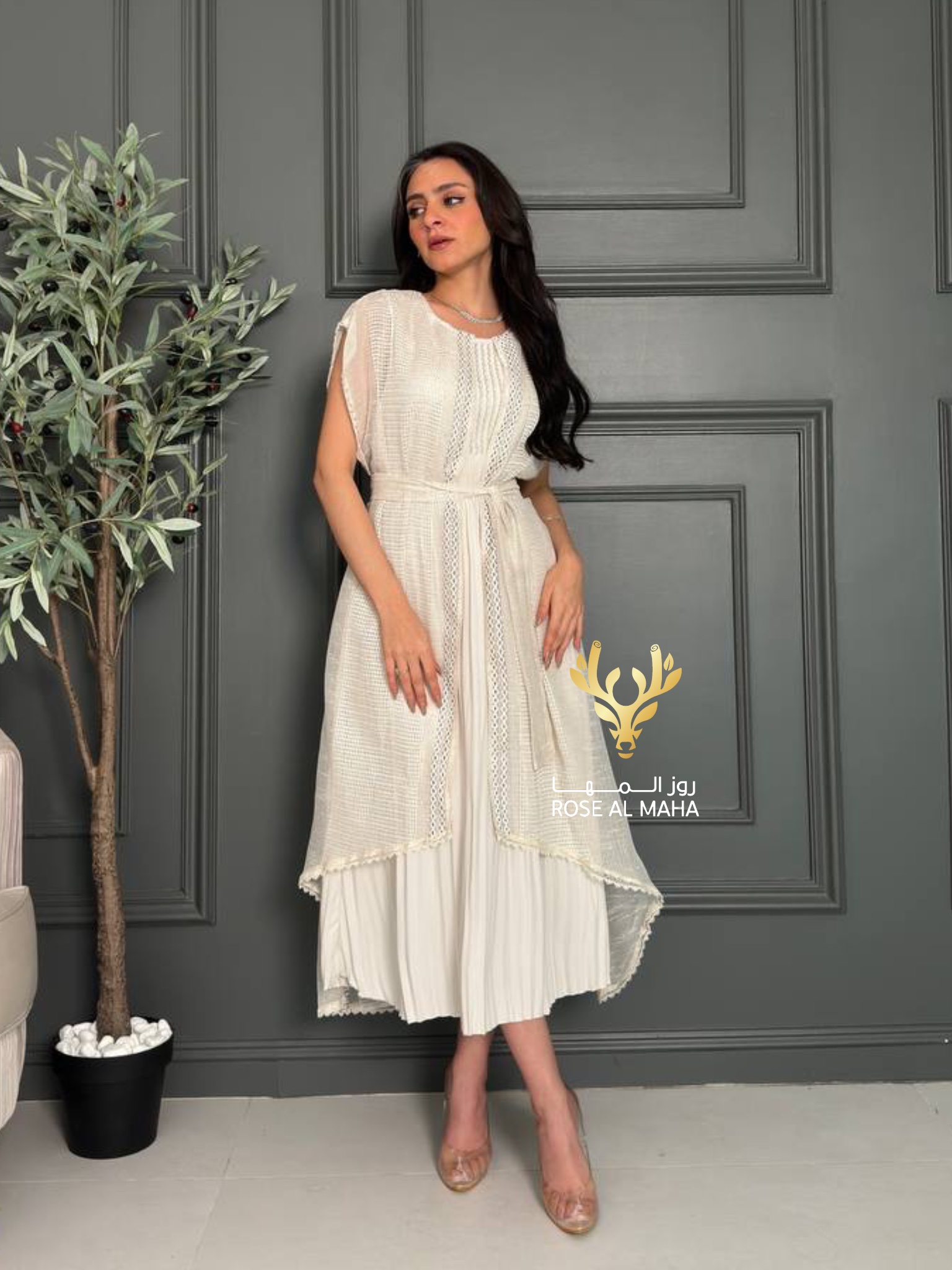 روز المها - فستان ناعم قطعتين