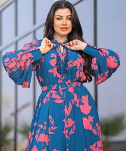 Alternative view of أوبرا فاشن - جلابية شيفون جورجيت مزينه بالكريستال بتصميم أنيق