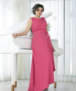 Alternative view of أوبرا فاشن - فستان كريب أنيق مزين بالورد