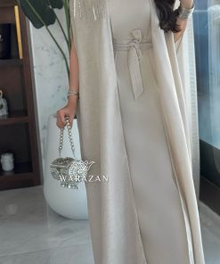 ورزان - جلابية ناعمة بقصة كاب للمناسبات الخاصة