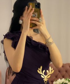 Alternative view of روز المها - فستان شيفون ون شولدر بكرانيش