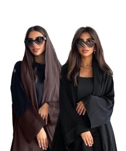 دار امتنان - بكج عبايتين عباية يومية أنيقة و عباية حراير السوداء- 1563