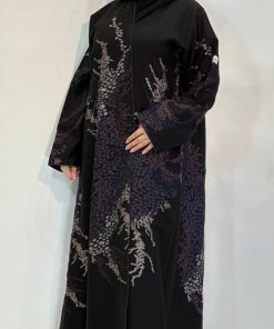 مارينا للعبايات - عباية غزاله موف وذهبي