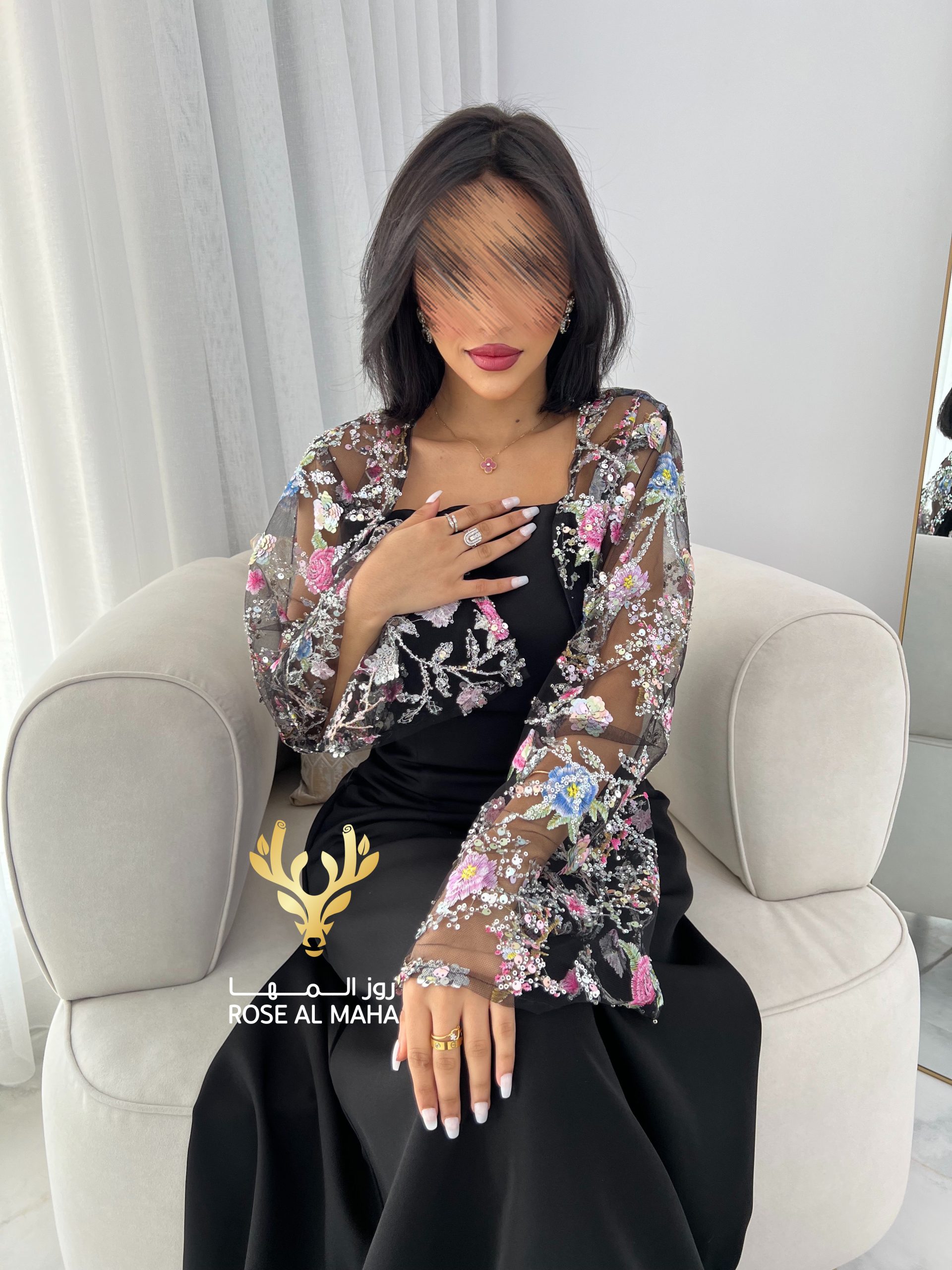 روز المها - فستان باربي بجاكيت ترتر مشجر - Image 2