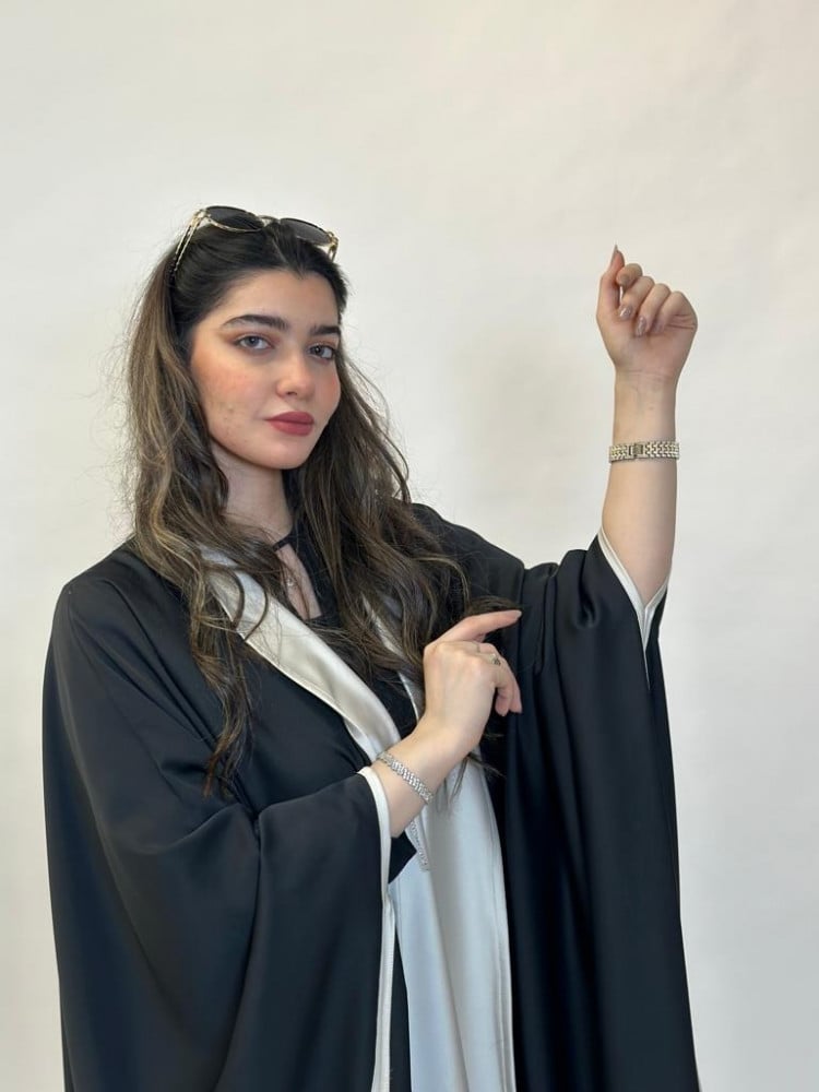 مارينا للعبايات - عباية بشت دبل فيس حرير - الصورة 6