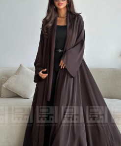 Alternative view of دار امتنان - بكج عبايتين حراير صيفية بتصميم A-Line أنيق- 1550