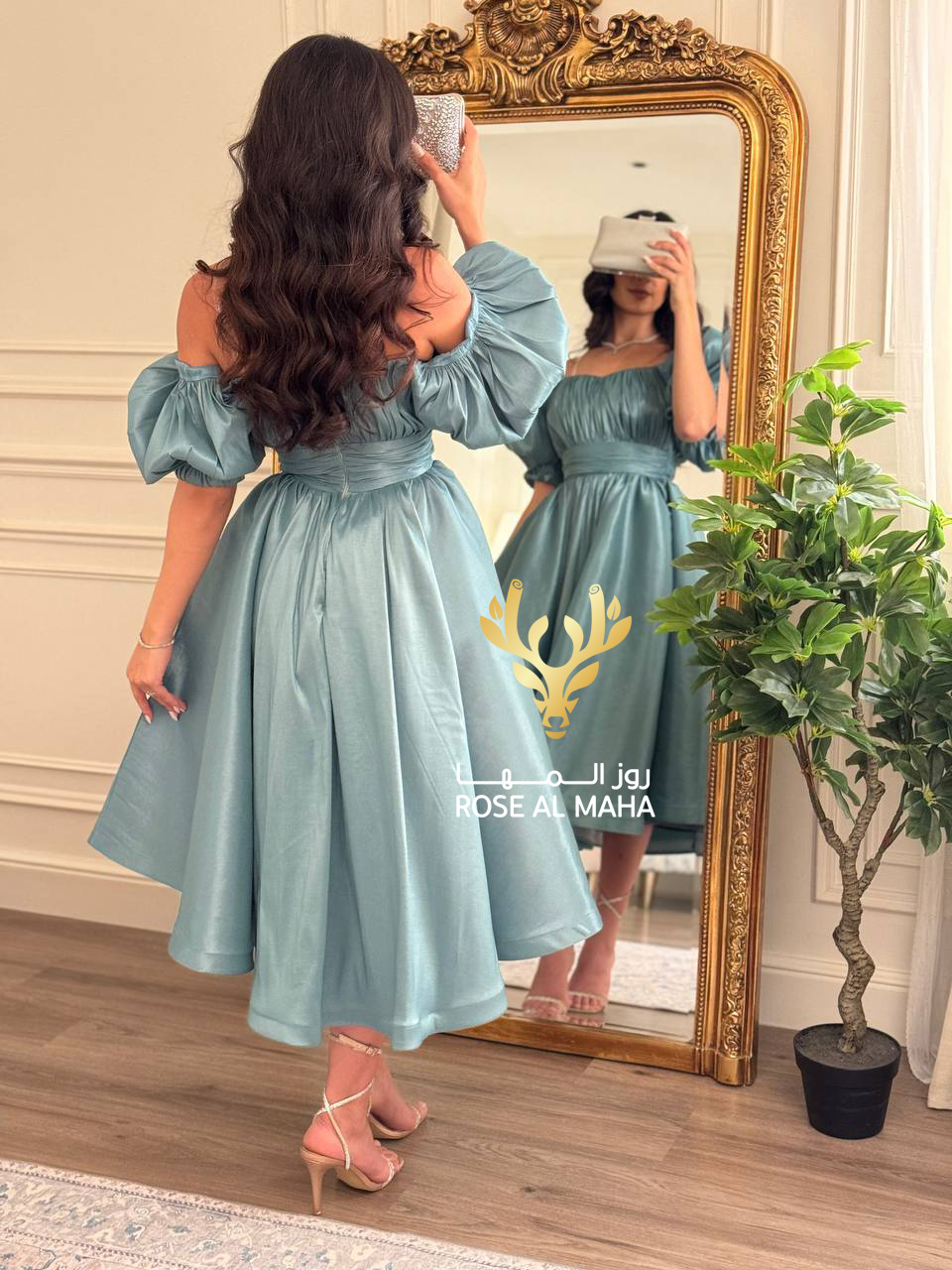 روز المها - فستان تيفاني بأكمام بف - Image 6