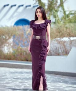 أوبرا فاشن - فستان سهرة أنيق بقصة ناعمة وتفاصيل شيفون راقية