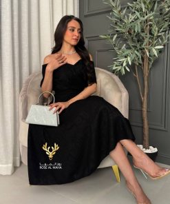 Alternative view of روز المها - فستان اسود سهرة ميد اوف شولدر