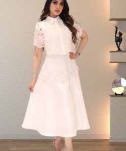 Alternative view of تريجر آيلاند - فستان جبير مزين بورود بياقة قلاب