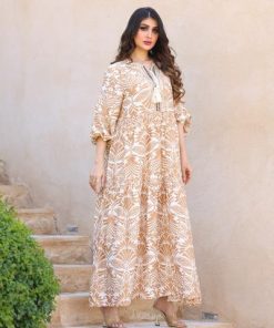 أوبرا فاشن - جلابية بنقوش فاخرة وتصميم واسع لإطلالة أنيقة ومريحة