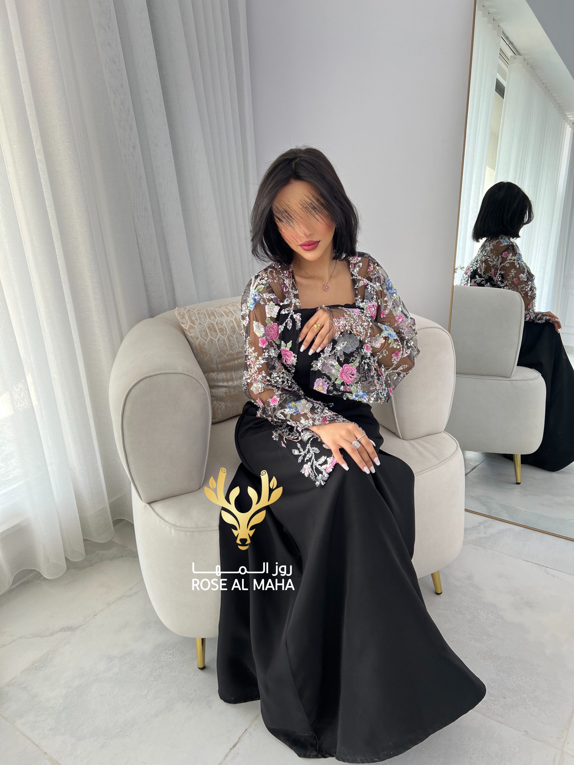 روز المها - فستان باربي بجاكيت ترتر مشجر - Image 3