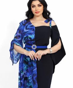 Alternative view of تريجر آيلاند - فستان ناعم طويل ماسك أكمام واسعة