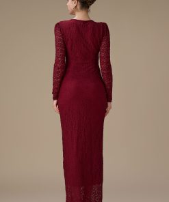 Alternative view of اكتان - فستان طويل برغندي دانتيل