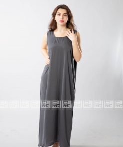 Alternative view of دار امتنان - فستان عباية دبل فيس رمادي و اسود 1104