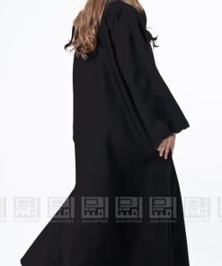 Alternative view of دار امتنان - عباية سوداء بقصة رسمية بتطريز زهور- 1418