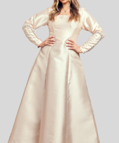 تريجر آيلاند - فستان سهرة طويل باكمام طويل مطرزه