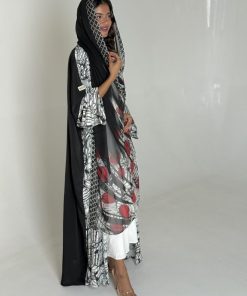 Alternative view of عزة المتميزة - عباية الحرير الابيض