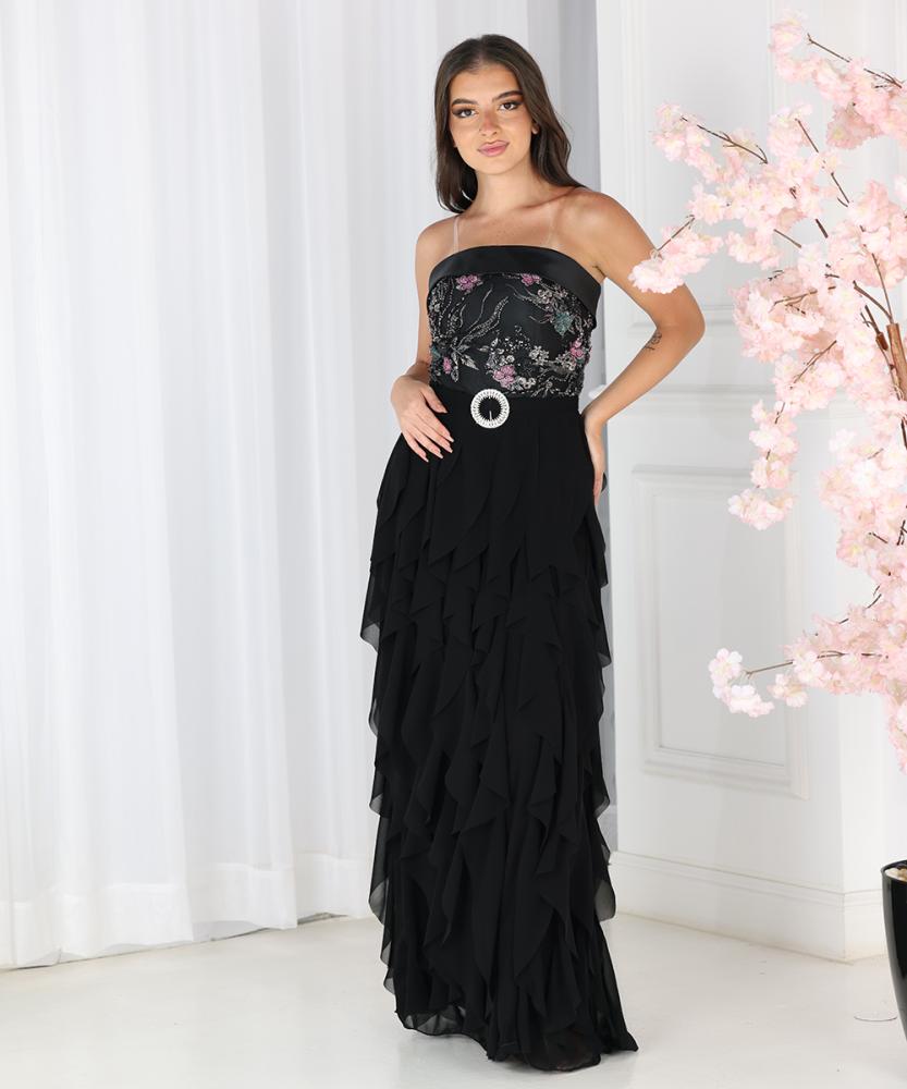 تريجر آيلاند - فستان سهره اسود طويل