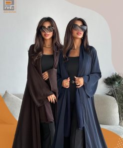 دار امتنان - بكج عبايتين حراير صيفية فاخرة بتصميم A-Line 1549