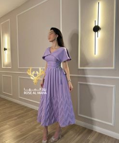 Alternative view of روز المها - فستان موف بيليسيه بربطات جانبية