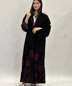 Alternative view of مارينا للعبايات - عبابه تطريز عنابي