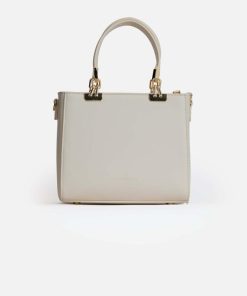 Alternative view of أوبرا فاشن - شنطة يد فاخرة ماركة كريسبلا مطرزة بنقوش بارزة باللون سكري