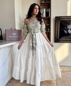 ورزان - فستان سهرة أنيق دبل كلوش