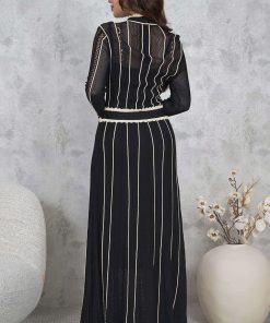 Alternative view of اكتان - فستان ماكسي تريكو مبطن لون اسود