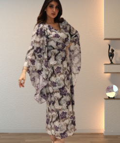 Alternative view of تريجر آيلاند - فستان مشجر مزين بكرستال على الخصر بكسرات بليسيه