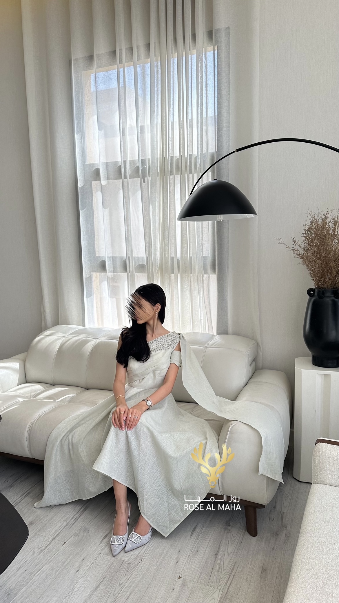 روز المها - فستان ميد كتان انيق - Image 8