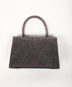 Alternative view of أوبرا فاشن - شنطة سهرة لون اسود مرصعة بفصوص زركون فضي