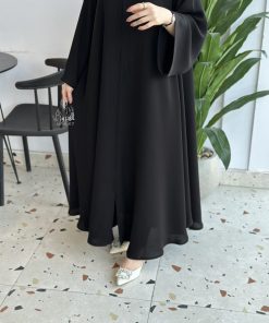 Alternative view of الفيروز  - عباه نص كلوش سحاب قماش لمار