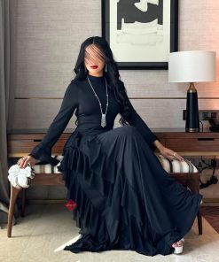 Alternative view of بينوش  - فستان تل ناعم مزين بالكرانيش