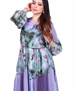 Alternative view of تريجر آيلاند - فستان طويل مشجر سهرة كسرات