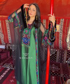 Alternative view of ورزان - جلابية يوم التاسيس قطعتين تطريز كمبيوتر مع فصوص