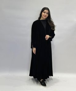 مارينا للعبايات - عباية مخمل اسود
