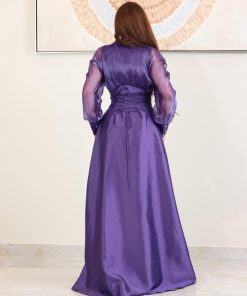 Alternative view of تريجر آيلاند - فستان قطعتين طويلمن الجزء العلوي بلون بنفسجي ملكي