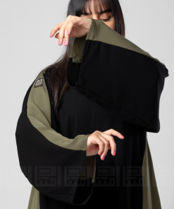 دار امتنان - عباية أوليڤيا الباردة كلوش باللون الزيتوني- 1329