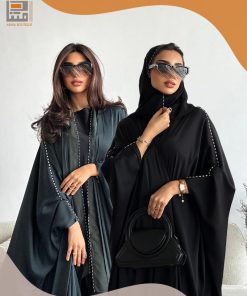 دار امتنان - بكج البشت الأسود و الأخضر الكريستالي الصيفي- 1583